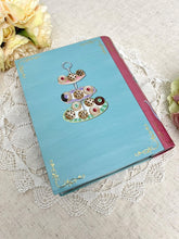 画像をギャラリービューアに読み込む, ブック型 ヴィンテージ お菓子缶(アフタヌーンティー柄)