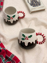 画像をギャラリービューアに読み込む, 【クリスマスプディング】新品 ハンドペイント マグカップ