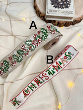 画像をギャラリービューアに読み込む, 【リボン】新品 クリスマス ヒイラギ柄 / Merry Christmas