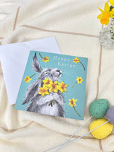 画像をギャラリービューアに読み込む, 【Happy Easter】うさぎと水仙の柄 新品 イースターカード