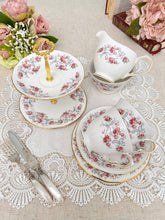 画像をギャラリービューアに読み込む, 【ロイヤルオズボーン】2段スタンド / 3点セット(カップ1個、ソーサー1枚、小皿1枚 )/ ミルクジャグ / シュガーボウル