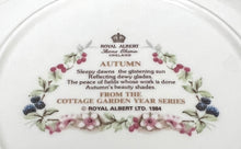 画像をギャラリービューアに読み込む, 【ロイヤルアルバート】秋 Cottage Garden Year Series 絵皿