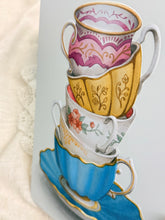 画像をギャラリービューアに読み込む, 【M&S】 ヴィンテージ カップ柄 クッキー缶