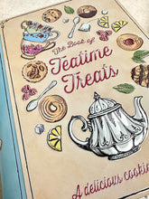 画像をギャラリービューアに読み込む, ブック型 ヴィンテージ お菓子缶(クッキー柄)