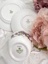 画像をギャラリービューアに読み込む, 【ダッチェス】すみれ 3点セット(カップ1個、ソーサー1枚、小皿1枚) / シュガーボウル / 23cmプレート