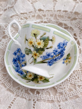画像をギャラリービューアに読み込む, レア!【ロイヤルアルバート プリムローズxすずらんx勿忘草】 3点セット(カップ1個、ソーサー1枚、クイーンマザー 記念プレート1枚)