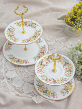 画像をギャラリービューアに読み込む, 【コルクラフ】小花柄 2段スタンド