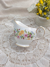 画像をギャラリービューアに読み込む, 【コルクラフ】小花柄 3点セット(カップ1個、ソーサー1枚、小皿1枚) / ミルクジャグ