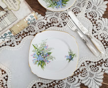 画像をギャラリービューアに読み込む, 【ウィンザー】すずらんx勿忘草 3点セット(カップ1個、ソーサー1枚、小皿1枚) / ミルクジャグ / 21cmケーキプレート
