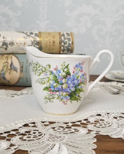 画像をギャラリービューアに読み込む, 【ウィンザー】すずらんx勿忘草 3点セット(カップ1個、ソーサー1枚、小皿1枚) / ミルクジャグ / 21cmケーキプレート