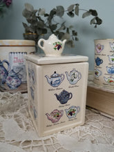 画像をギャラリービューアに読み込む, 【リントンズ】ティーポット柄ティーキャディ/マグカップ