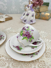 画像をギャラリービューアに読み込む, 10%オフ【すみれ】 2段アフタヌーンティースタンド / 3点セット(カップ1個、ソーサー1枚、小皿1枚)