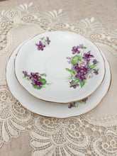 画像をギャラリービューアに読み込む, 10%オフ【すみれ】 2段アフタヌーンティースタンド / 3点セット(カップ1個、ソーサー1枚、小皿1枚)