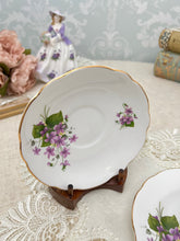 画像をギャラリービューアに読み込む, すみれ 3点セット(カップ1個、ソーサー1枚、小皿1枚)
