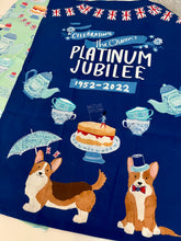 画像をギャラリービューアに読み込む, プラチナジュビリー 2枚組 ティータオル(コーギー柄+ティータイム柄)