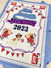 画像をギャラリービューアに読み込む, 【チャールズ国王 戴冠式】テスコ 限定 ティータオル2枚組(ジャックラッセル犬柄+王冠柄)