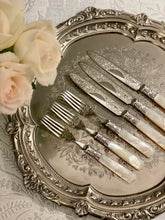 画像をギャラリービューアに読み込む, 白蝶貝デザートナイフ / フォーク