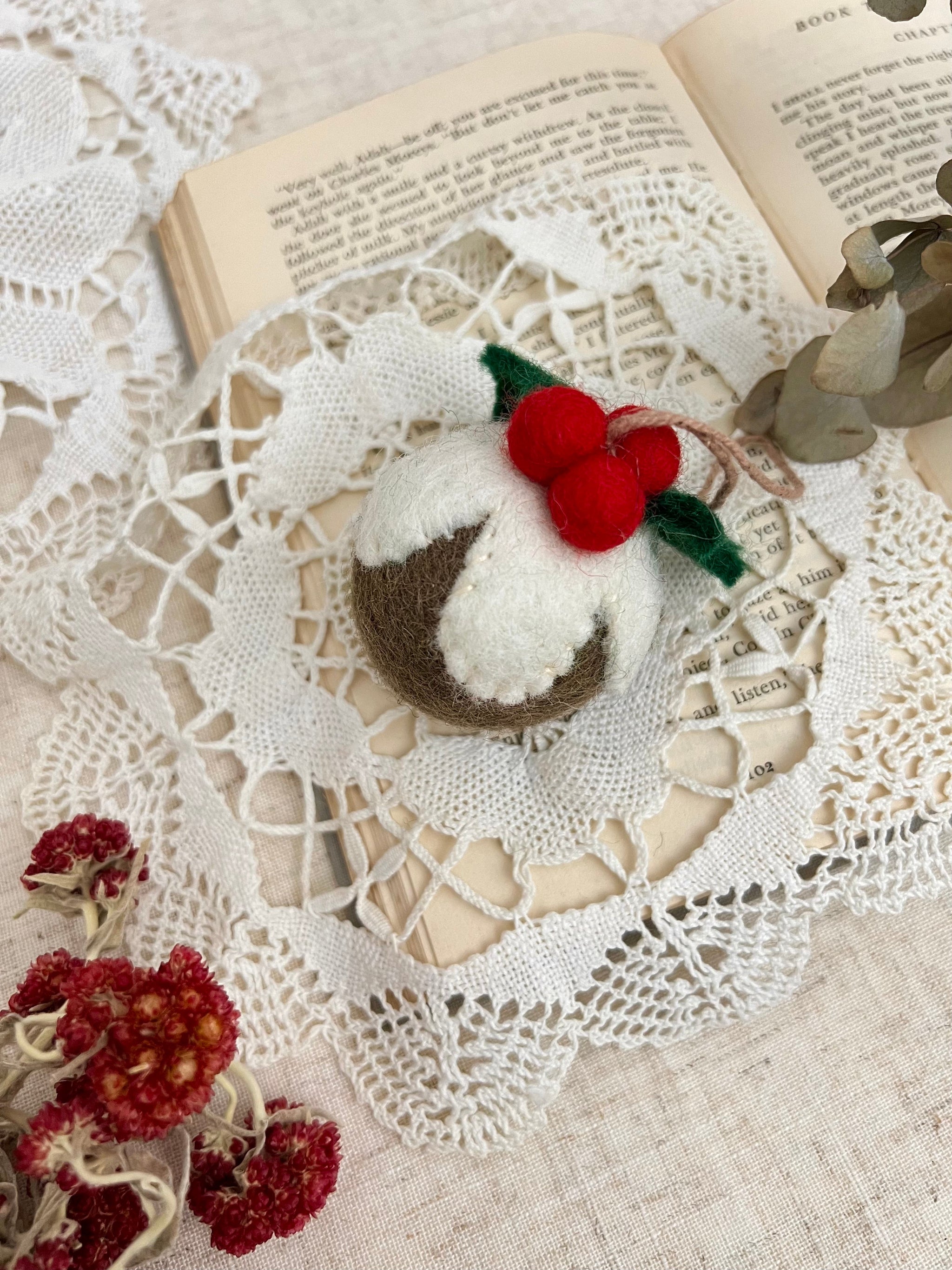 3個セット【クリスマスプディング】 羊毛オーナメント – caronrose