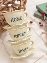 画像をギャラリービューアに読み込む, 【ホームデコレーション】"HOME SWEET HOME" ティーカップ型　壁掛けオーナメント
