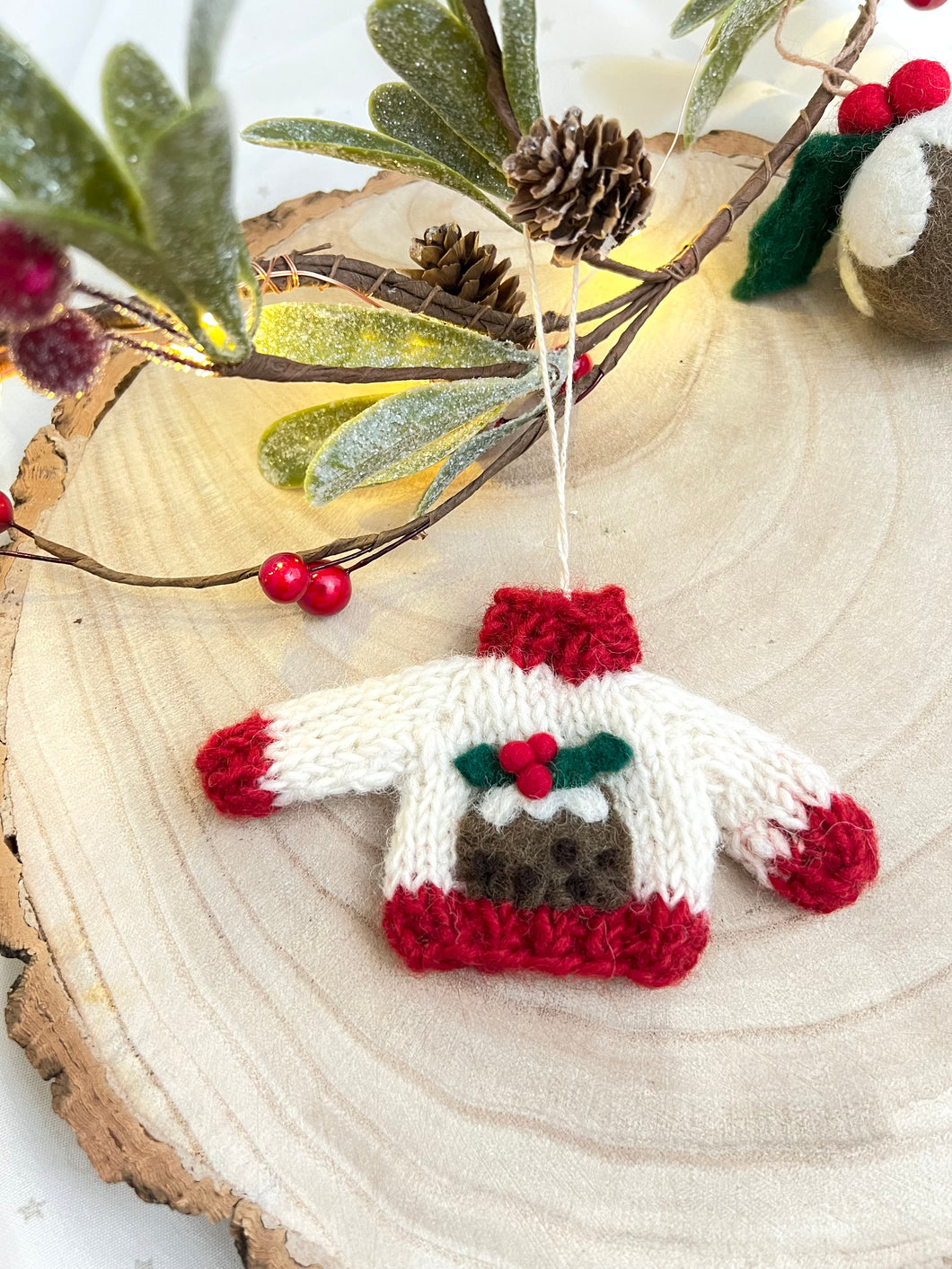 【エマブリッジウォーター】 新品　現行品　セーター型　羊毛クリスマスツリー オーナメント　
