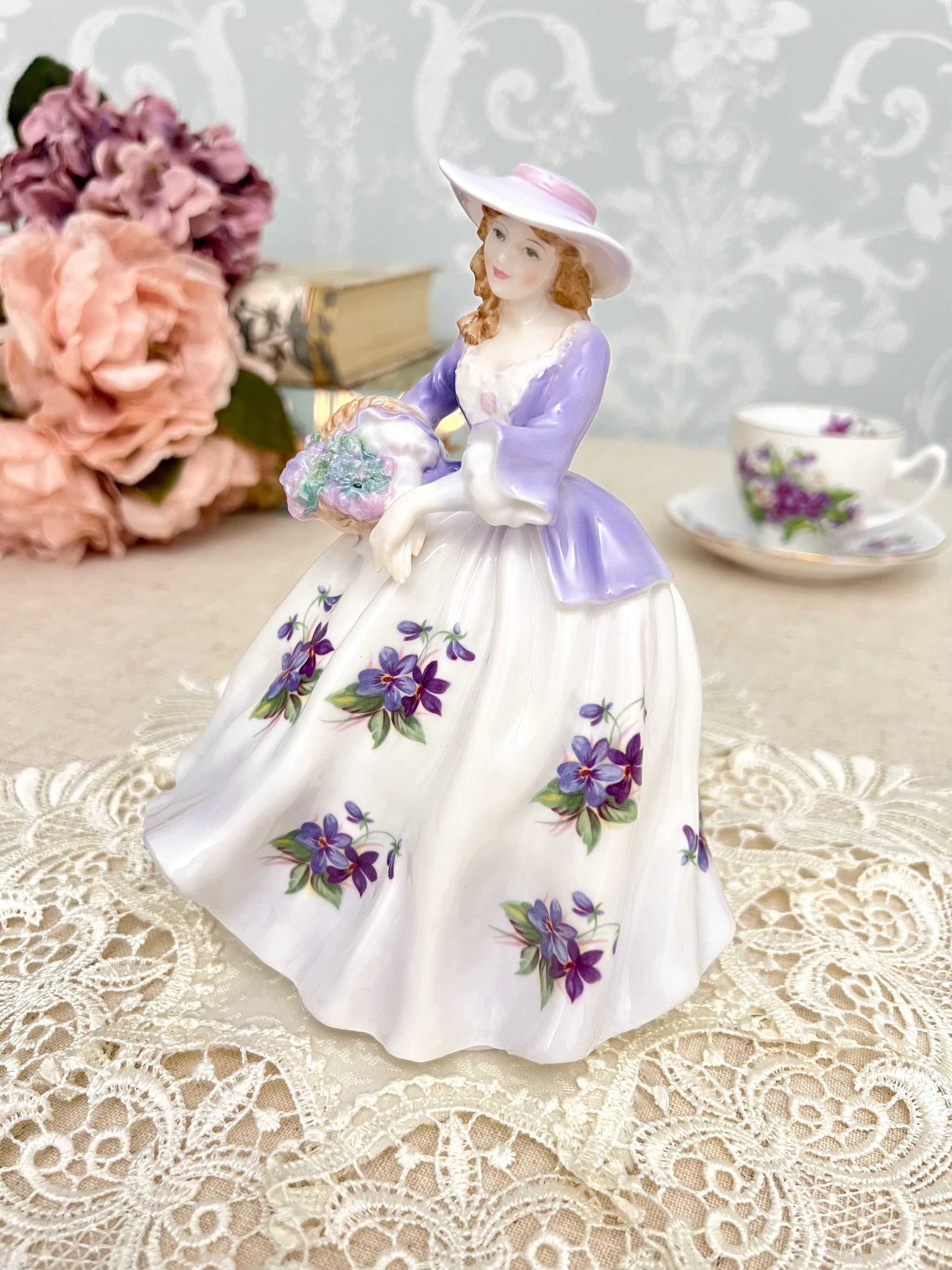 9500体限定]ロイヤルウースター スイートバイオレット フィギュリン