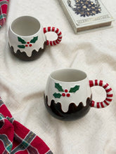 画像をギャラリービューアに読み込む, 【クリスマスプディング】新品　ハンドペイント　マグカップ
