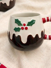 画像をギャラリービューアに読み込む, 【クリスマスプディング】新品　ハンドペイント　マグカップ
