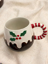 画像をギャラリービューアに読み込む, 【クリスマスプディング】新品　ハンドペイント　マグカップ
