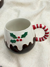 画像をギャラリービューアに読み込む, 【クリスマスプディング】新品　ハンドペイント　マグカップ
