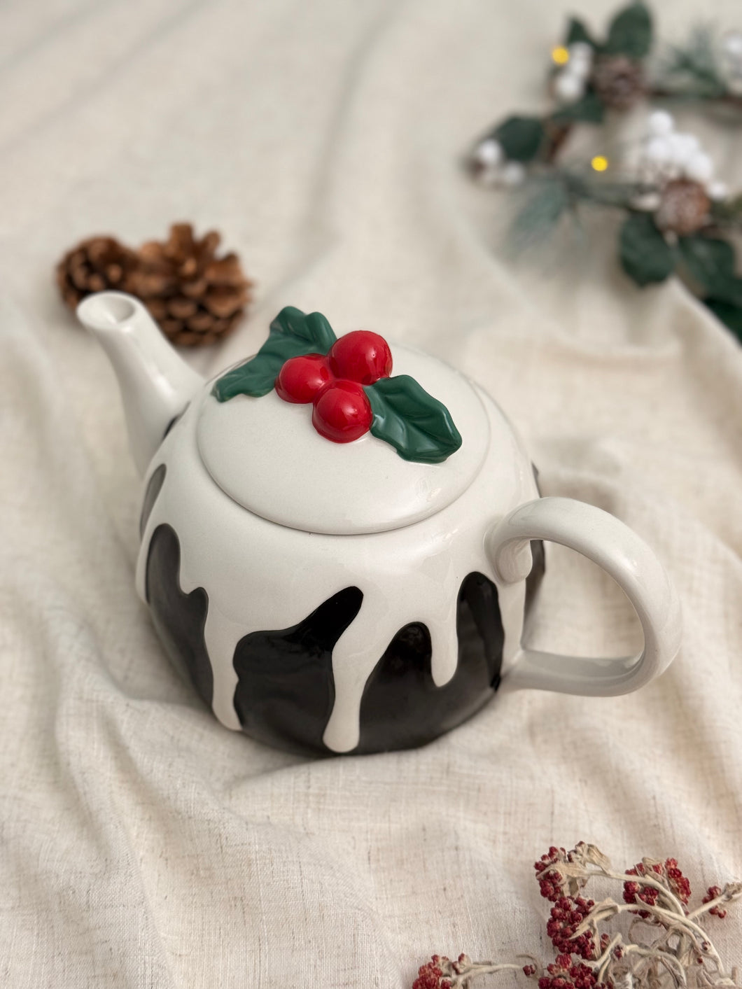 【クリスマスプディング】ヴィンテージ　レア！　ティーポット