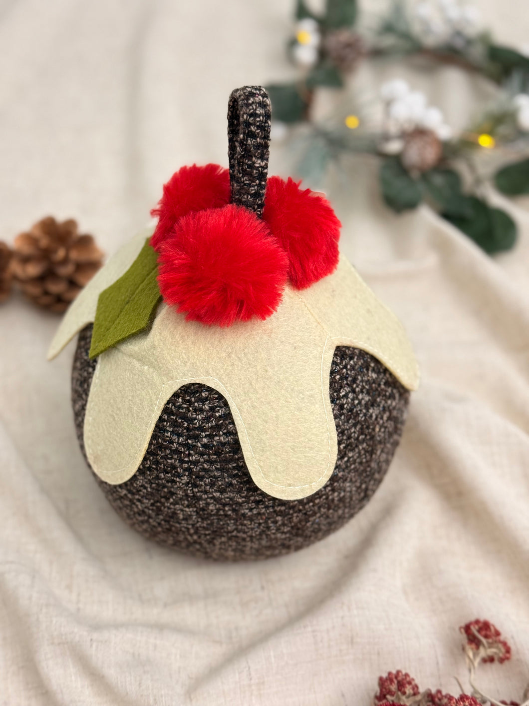 【クリスマスプディング】ヴィンテージ　未使用品　ドアストッパー