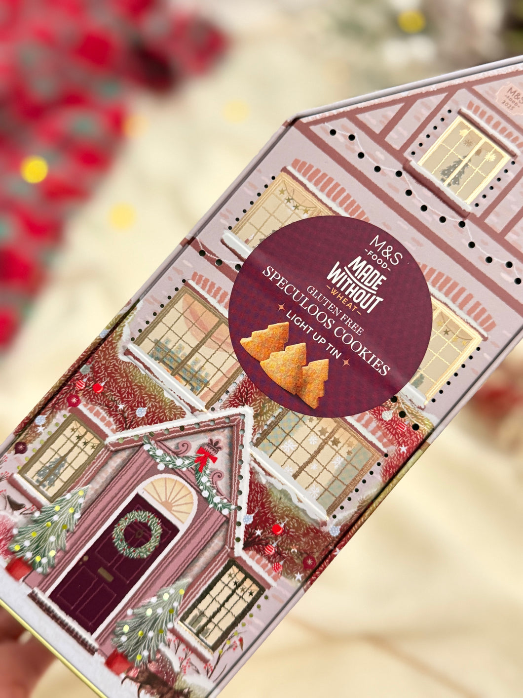 【M＆S】クリスマス限定缶　ピンク