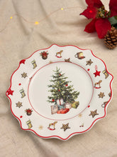 画像をギャラリービューアに読み込む, 【リヴァルノ】クリスマス 絵皿　ツリー  26cmプレート/19.5cmプレート
