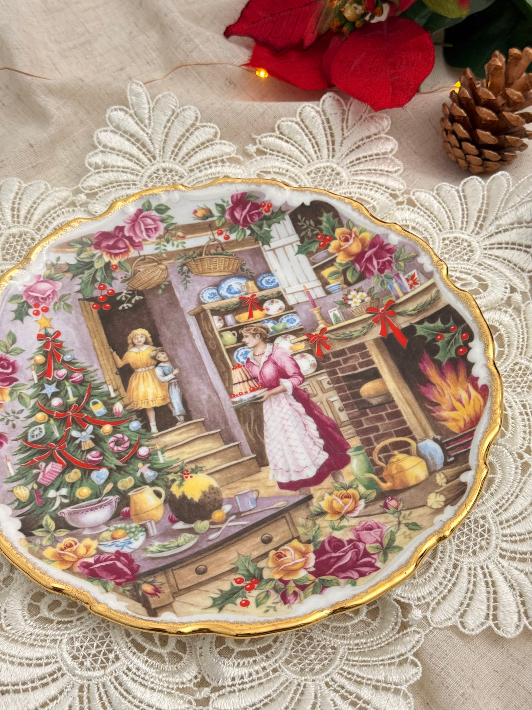 【ロイヤルアルバート】クリスマス 絵皿　Christmas Treats