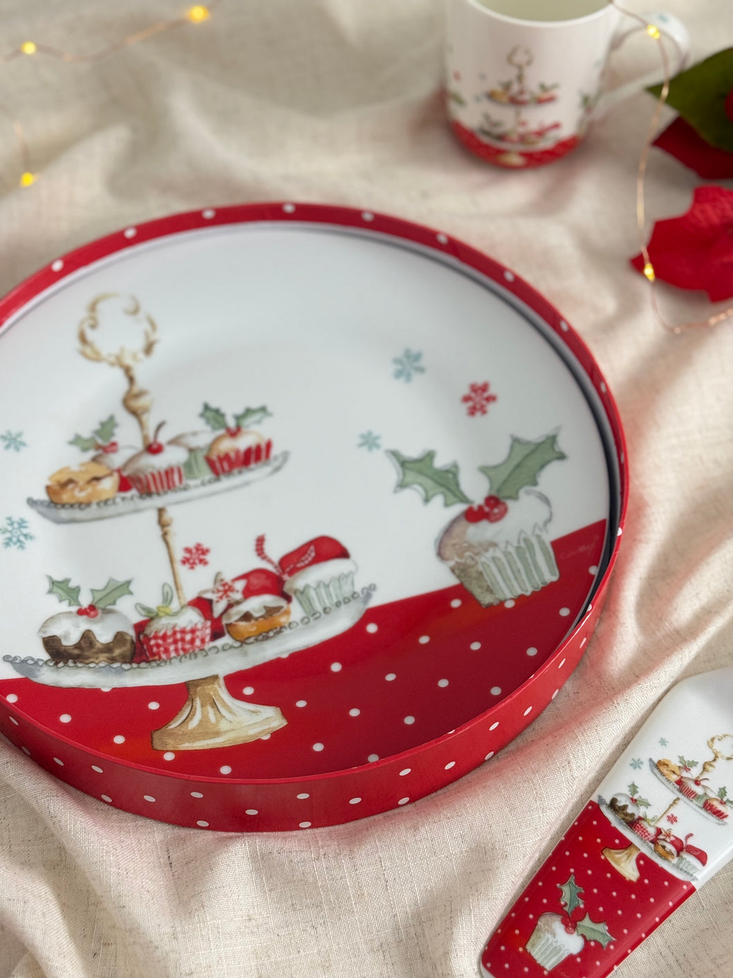 【レオナルド】ヴィンテージ　未使用　27cmプレート+ケーキサーバー セット