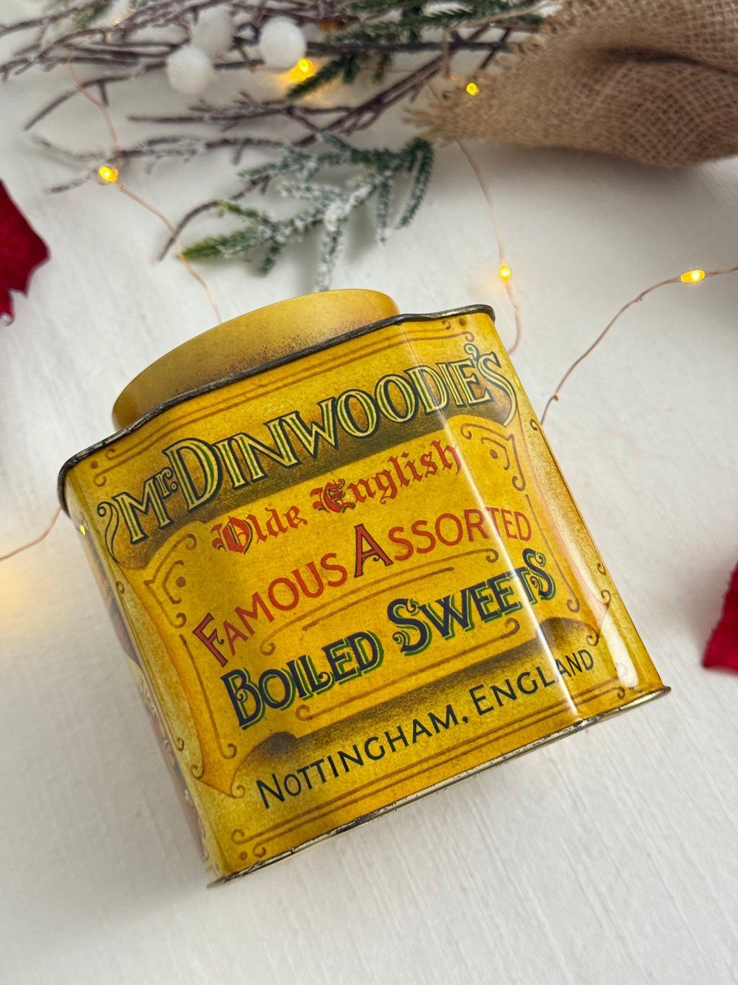 【Olde English】　Mr DINWOODIE'S　ヴィンテージ　お菓子缶