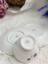 画像をギャラリービューアに読み込む, レア【ダッチェス】すみれ　3点セット(カップ1個、ソーサー1枚、小皿1枚)
