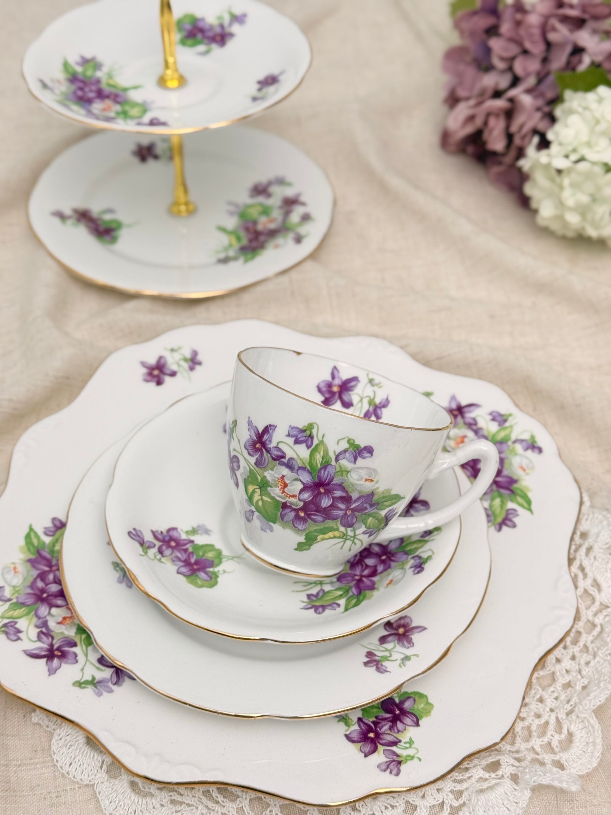 spode チャイニーズローズ トリオ4点、ミルクジャグ、シュガーボウル