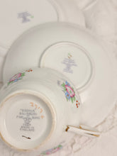 画像をギャラリービューアに読み込む, ハンドペイント【ソールスベリー】 2段アフタヌーンティースタンド / 3点セット(カップ1個、ソーサー1枚、小皿1枚)
