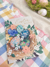 画像をギャラリービューアに読み込む, 【Easter wishes】イースターエッグと水仙の柄　 新品　イースターカード

