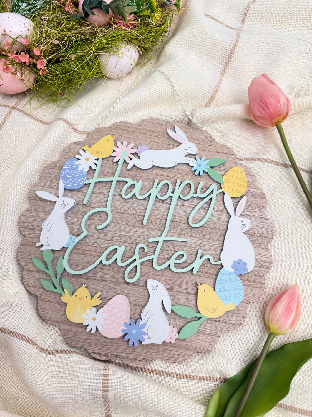 【Happy Easter】 壁掛け　飾り
