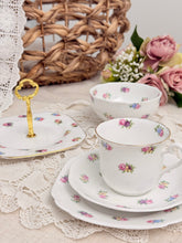 画像をギャラリービューアに読み込む, セット販売【タスカン/ロズリンチャイナ】5点セット(カップ、ソーサー、小皿、スタンド、シュガーボウル)
