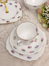 画像をギャラリービューアに読み込む, セット販売【タスカン/ロズリンチャイナ】5点セット(カップ、ソーサー、小皿、スタンド、シュガーボウル)
