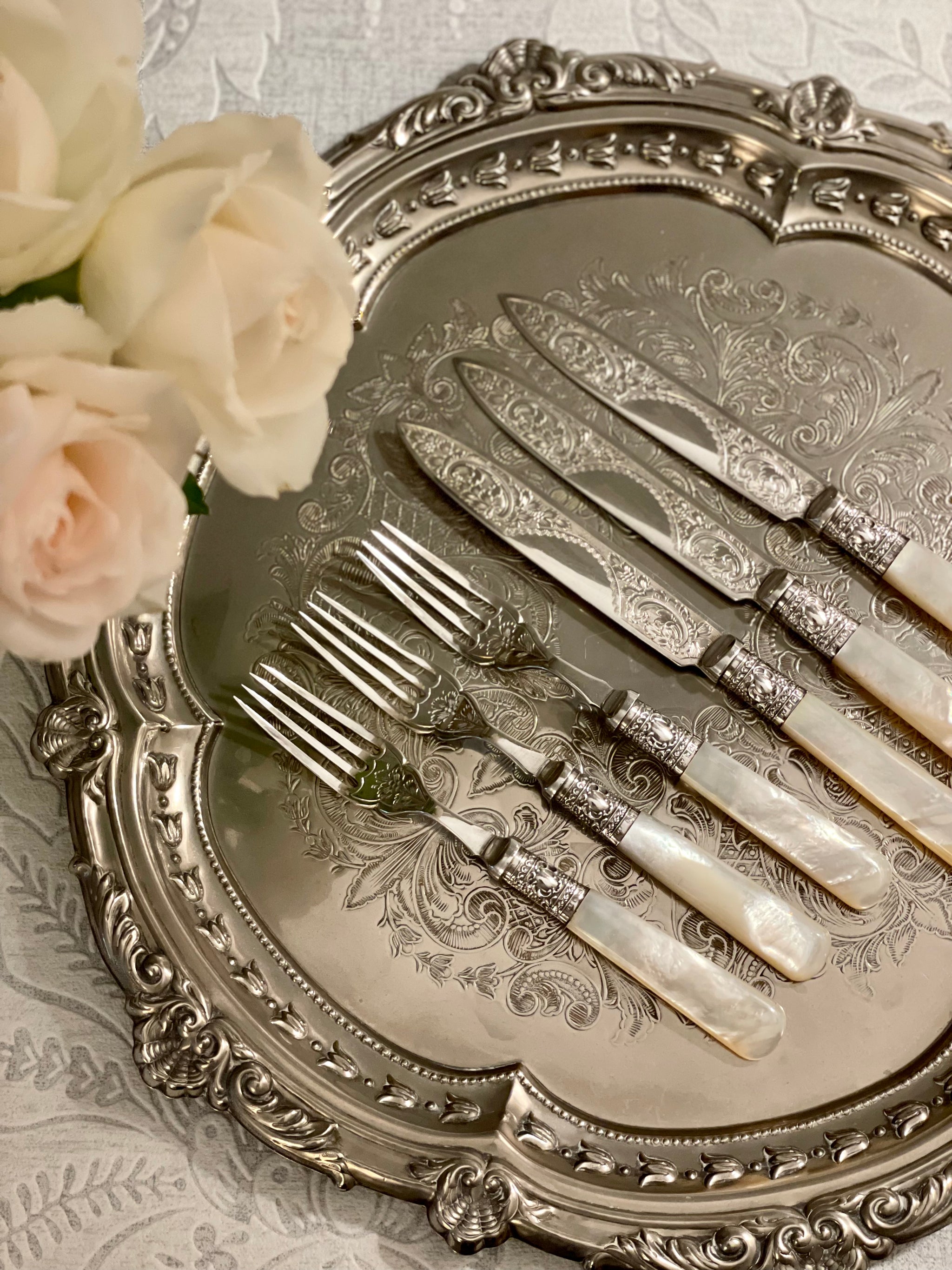 白蝶貝　デザート用　ナイフとフォーク 白蝶貝 デザート用 ナイフとフォーク - メルカリ